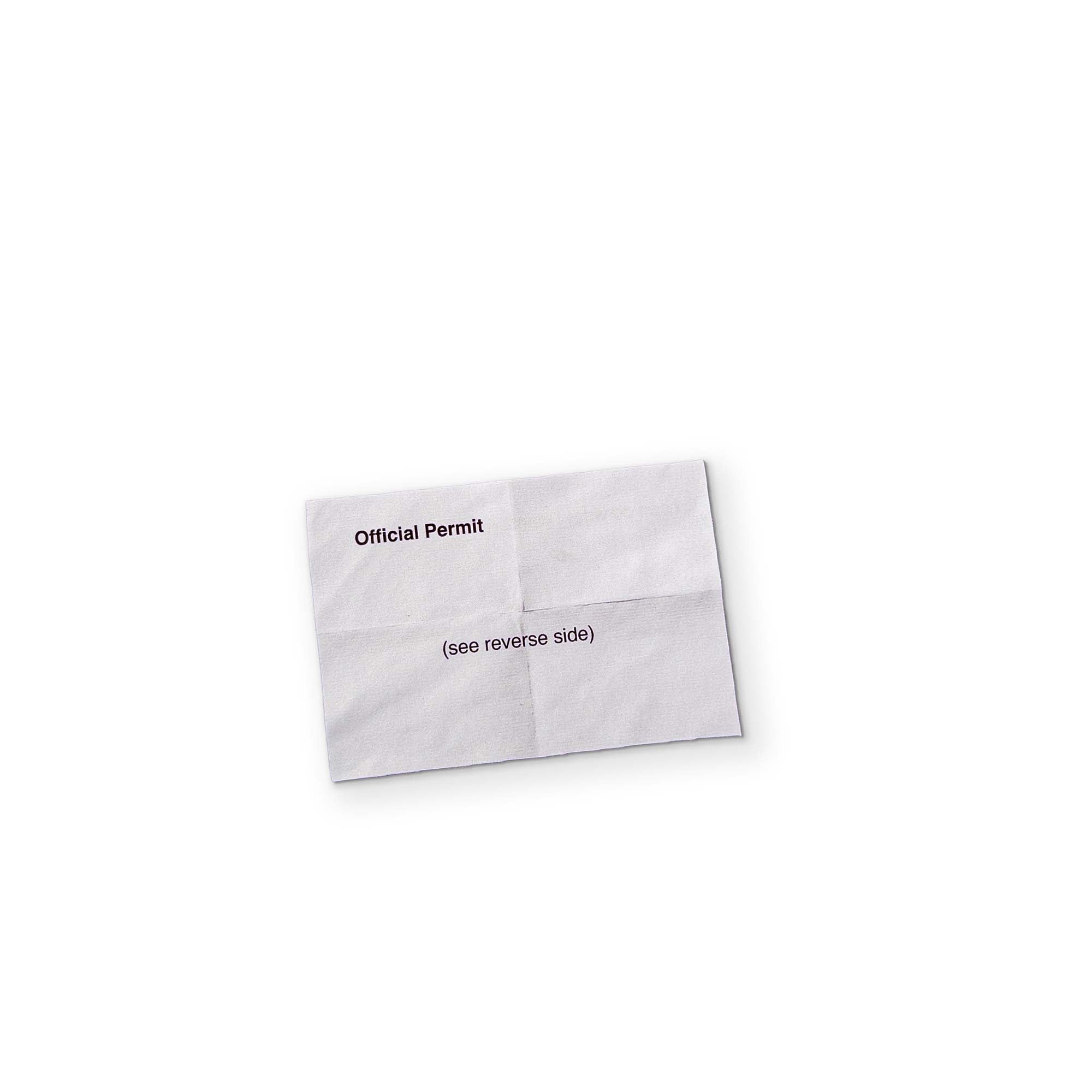 A PERMIT YOU CAN CLEAN YOUR GLASSES WITH