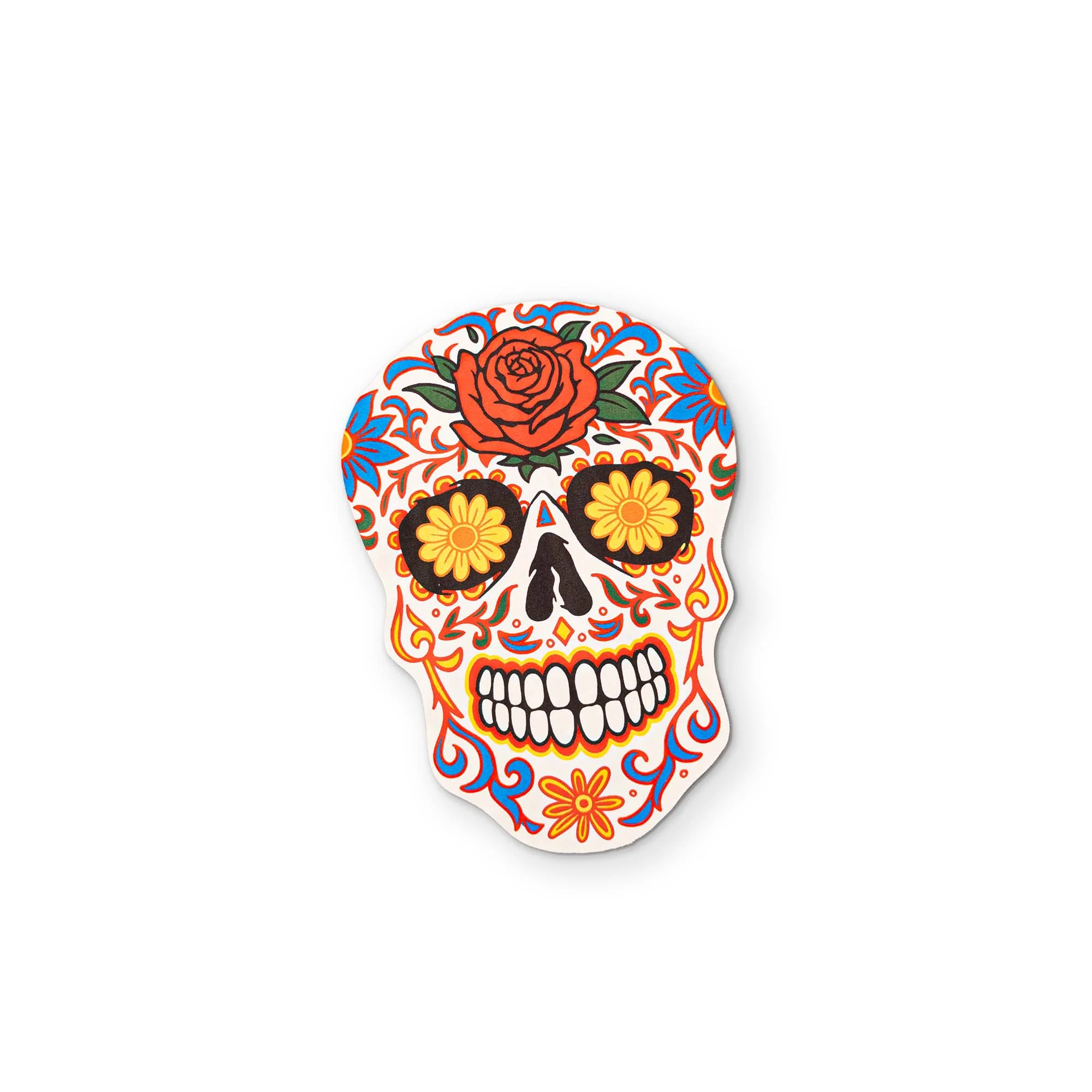 A SUGAR SKULL YOU CAN CLEAN YOUR GLASSES WITH