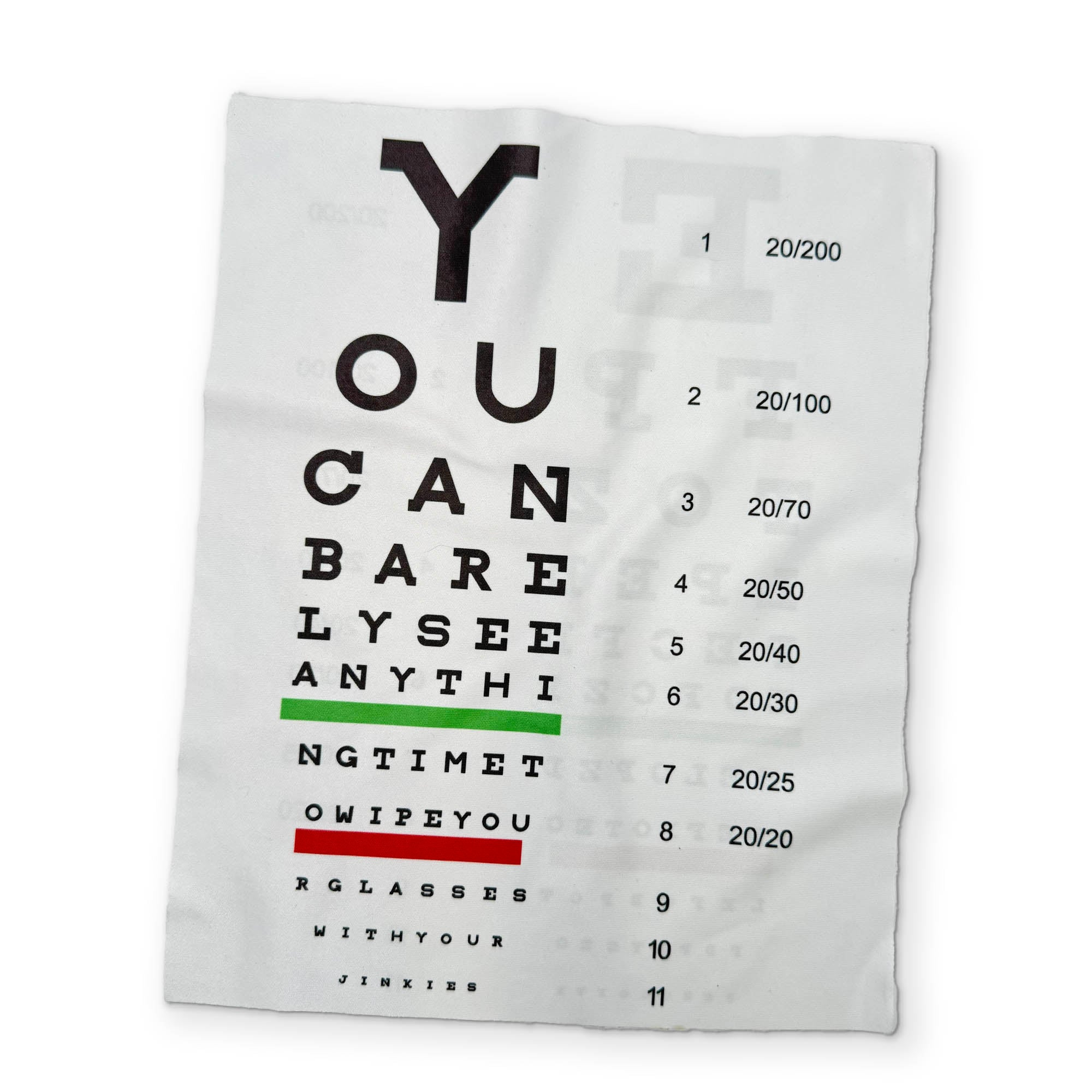 AN EYE CHART YOU CAN CLEAN YOUR GLASSES WITH - Image 2